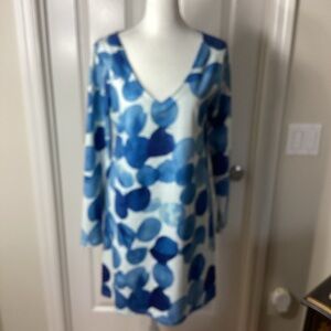 Exclusive Blue Bubble Blue Patterned Mini Dress Sz S